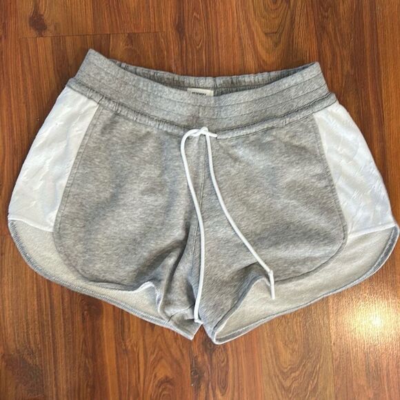 Adidas Heather Gray and white shorts with drawstring size M - Picture 1 of 4